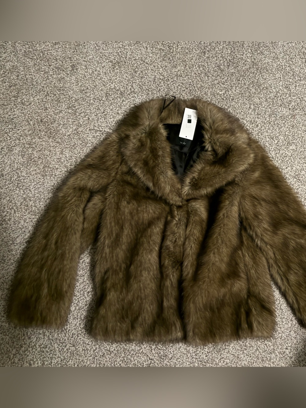 MNG Brown Faux Fur Jacket NWT